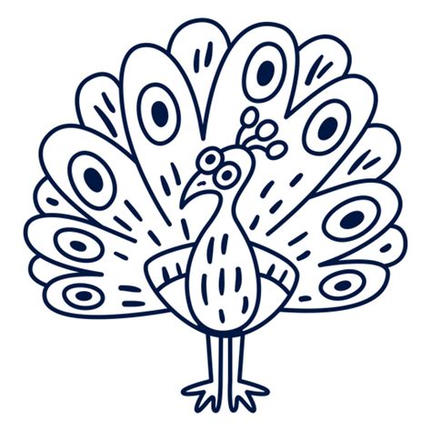 Simple Peacock Drawing Png And Svg Design For T Shirts