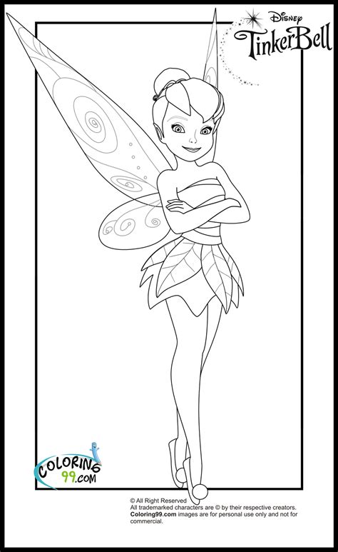 Tinkerbell Coloring Pages Team Colors