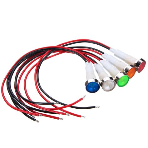 12v 10mm Led Indicator Pilot Dash Dashboard Panel Warning Light Lamp