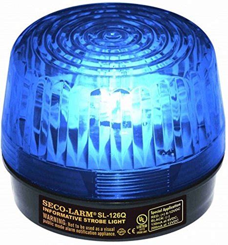 Seco Larm Sl 126qb Blue Strobe Light For 6 To 12 Volt Use For