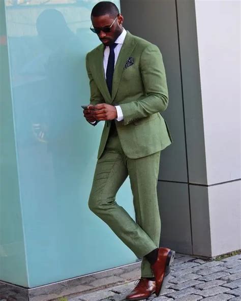 2017 Latest Coat Pant Designs Green Men Suit Prom Tuxedo Slim Fit