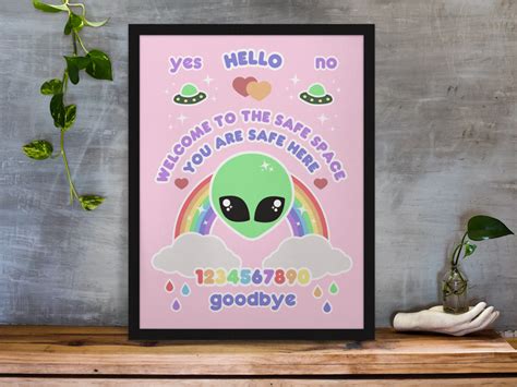 Safe Space Alien Rainbow Printable Posters Sasyalls Ko Fi Shop Ko