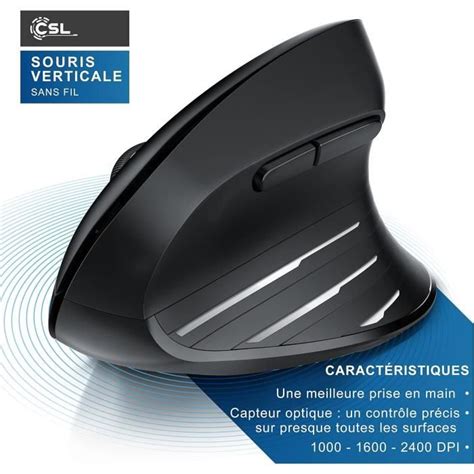 Csl Souris Optique Verticale Sans Fil Ghz Vertical Wireless