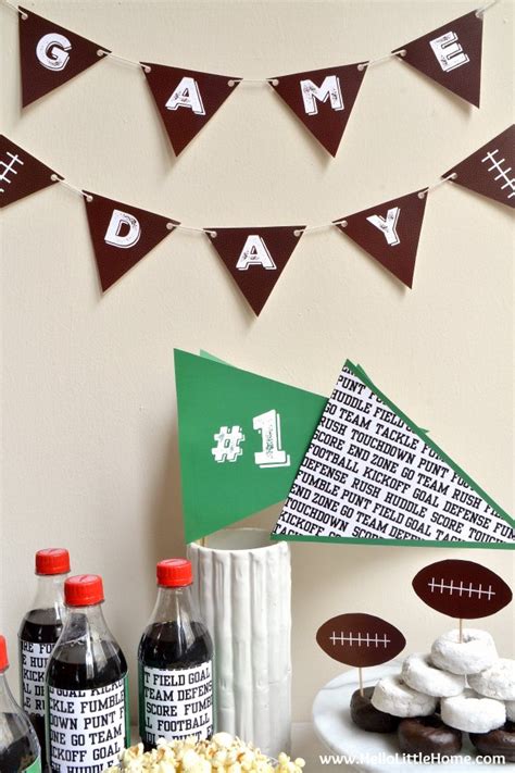 Free Football Themed Party Printables