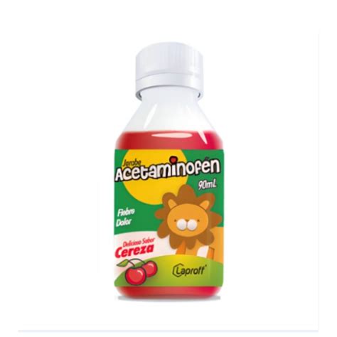 Acetaminofén Jarabe Pediátrico Cereza 150mg 5ml X 90ml Laproff