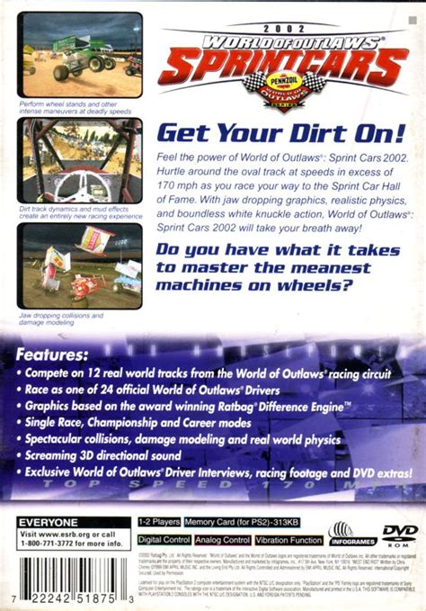 World Of Outlaws Sprint Car Racing 2002 2002 PlayStation 2 Box Cover