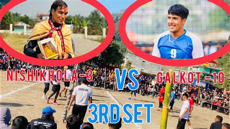 Galkot Vs Nishikhola Volleyball Match Nawagi Mela Youtube