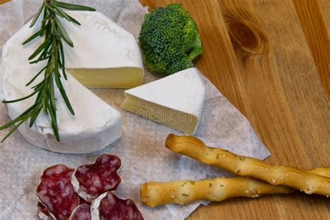 Cheese Appetizer Selection Or Cheese And Wine Party Table Brie Cheese