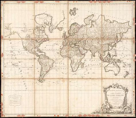 Mappe Monde Ou Carte G N Rale Du Globe Terrestre Dessin E Suivant Les