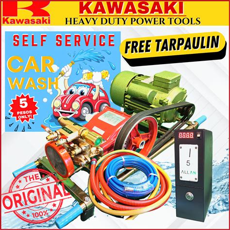 Kawasaki Pressure Washer Carwash Vendo Machine With Free Tarpaulin Oil