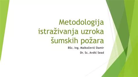 PPT Metodologija istraživanja uzroka šumskih požara PowerPoint