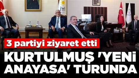 TBMM Başkanı Kurtulmuş yeni anayasa turunda 3 partiyi ziyaret etti