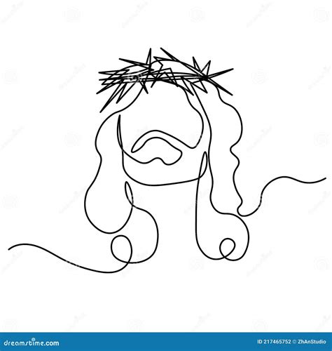 One Continuous Single Drawn Line Art Doodle Spirituality Jesus Christ A