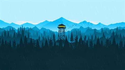 Firewatch Tower in the Forest Wallpaper