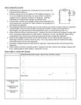 Physics Lab RC Circuits By KcoolScience TPT