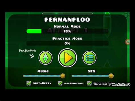 Jugando Todos Los Niveles De Geometry Dash De FERNANFLOO YouTube