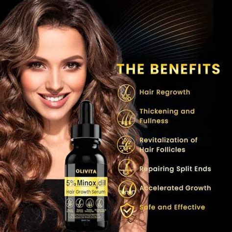 5 Minoxidil Hair Growth Serum For Men And Women Biotin Oil Natural