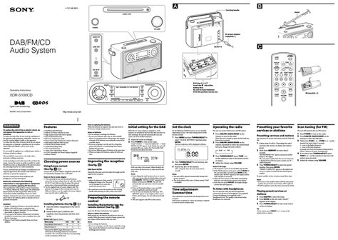sony xdr scd operating instructions   manualslib