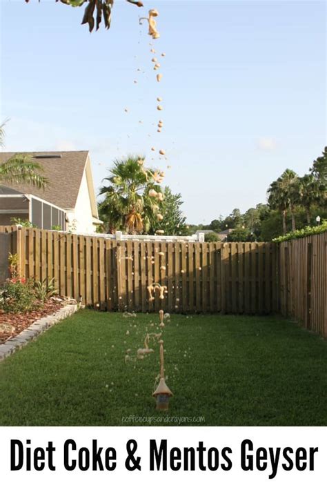 Diet Coke and Mentos Classic Science Experiment - Coffee Cups and Crayons