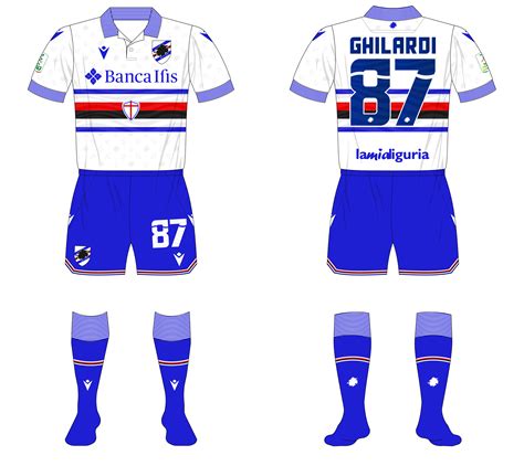 Sampdoria 2023 2023 Macron Maglia Trasferta 1 Museum Of Jerseys