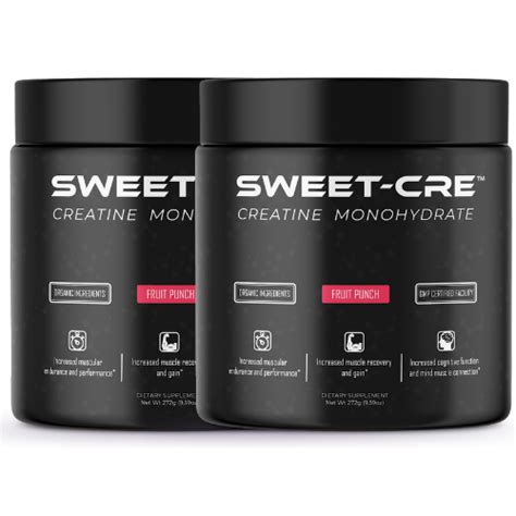 2 Pack Sweetcre Creatine Monohydrate Subscription Sweet Cre