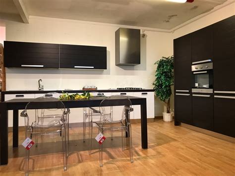 Cucina Linea Moderna Rovere Moro Lineare Gm Cucine