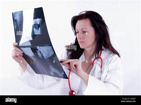 Doctor With An X Ray Picture Stock Photo Alamy