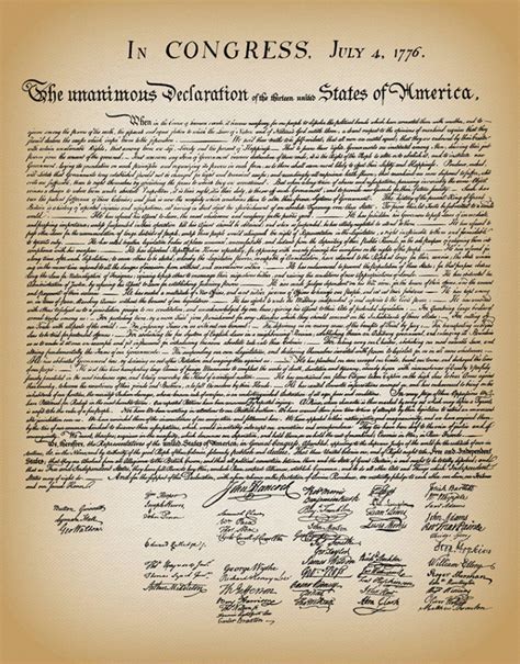 Printable Readable Declaration Of Independence