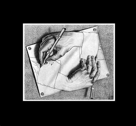 MC Escher Drawing Hands Poster Print - Etsy