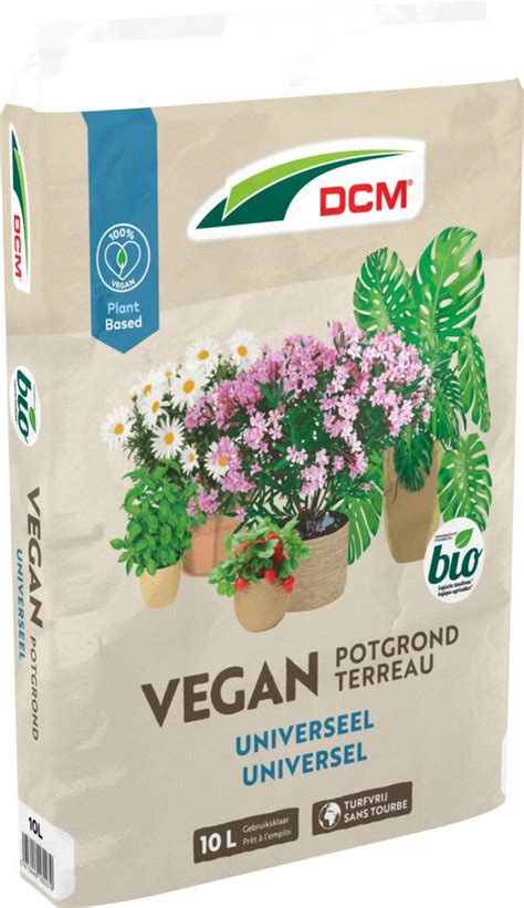 Terreau Universel Sans Tourbe DCM Vegan 10L Avec Une Performance De