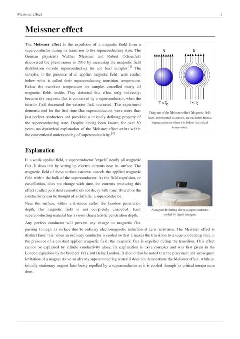 PDF Meissner Effect PDFSLIDE NET