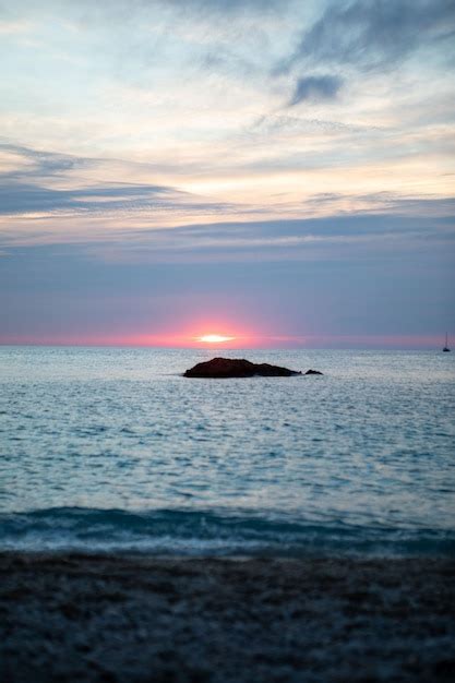 Premium Photo | Sunset above the greece beach porto katsiki