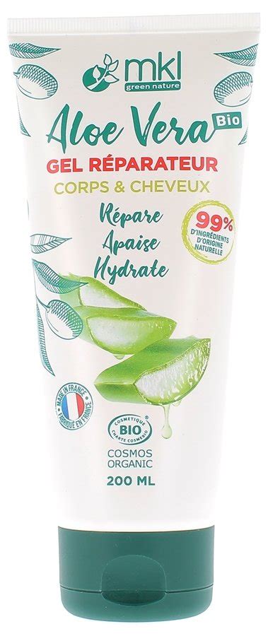 Gel R Parateur Corps Aloe Vera Bio Mkl Green Nature