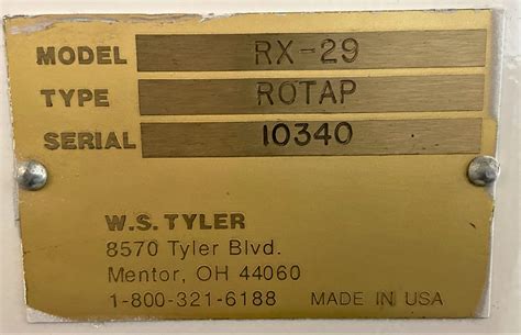 Used Tyler Rotap Rx Sieve Shaker For Sale At Chemistry Rg Consultant Inc