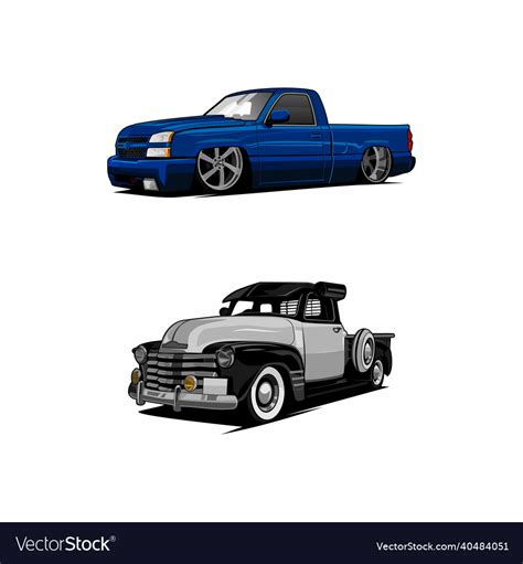 Pickup truck Royalty Free Vector Image - VectorStock