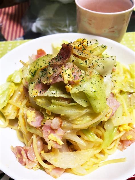 春キャベツとベーコンの卵パスタ By ｰｰsaccoｰｰ 【クックパッド】 簡単おいしいみんなのレシピが358万品