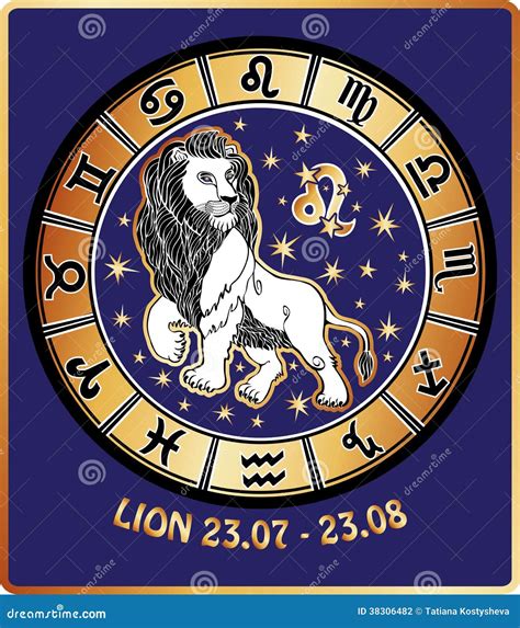 Muestra Del Zodiaco De Leo C Rculo Del Hor Scopo Ilustraci N