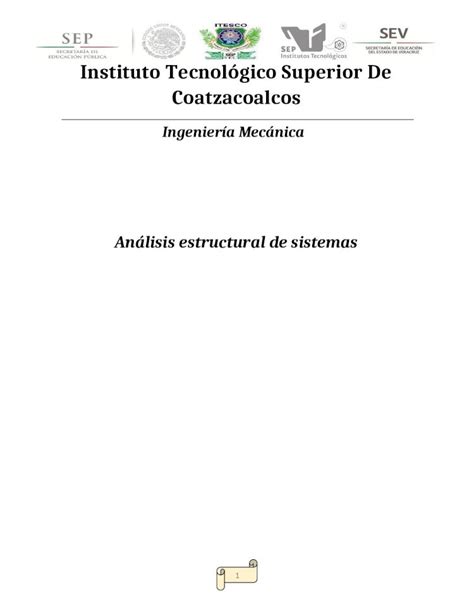 DOCX Analisis estructural de sistemas mecánicos DOKUMEN TIPS