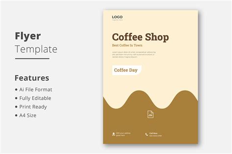 Coffee Shop Flyer Template Graphic by MacroByte · Creative Fabrica