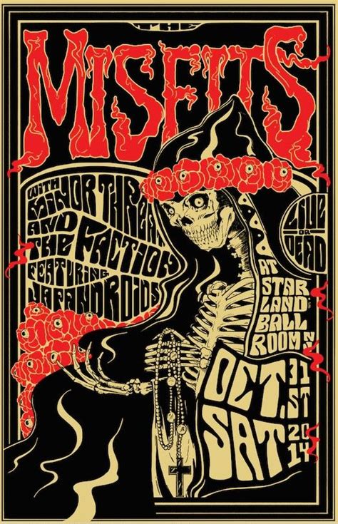 Misfits | Pósteres vintage, Carteles de banda, Arte de la música