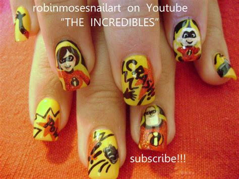 Nail Art By Robin Moses The Incredibles Nails Spongebob Nails