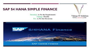 Ppt Sap Simple Finance Ppt Sap Simple Finance Training Powerpoint