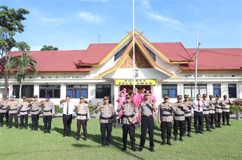 Kapolres Akbp Suwinto Pimpinan Upacara Kenaikan Pangkat Pengabdian