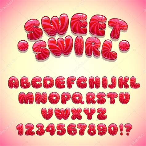 Funny Sweet Font Stock Vector By Lilu330 99351428