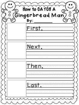 How To Catch A Gingerbread Man Writing Papers By Erin Barton TPT