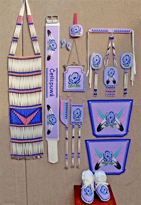 Womens Beadwork Set Native American Beadwork Bead Work Powwow Regalia