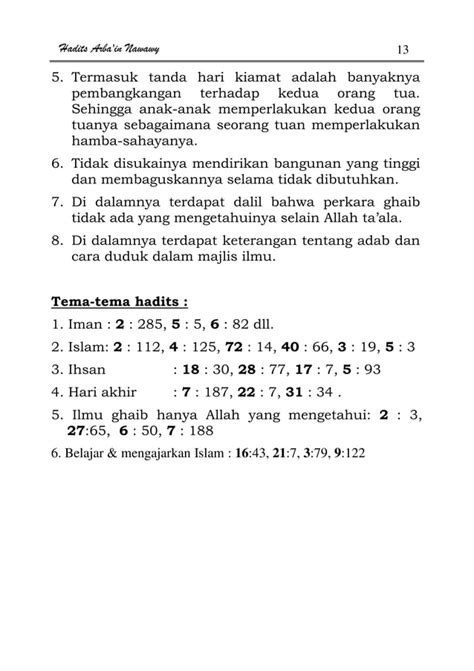 Hadis Arbain An Nawawi PDF