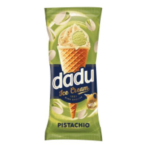 Dadu - Glazed Pistachio Ice Cream with Wafle Crisps in Cone 150ml