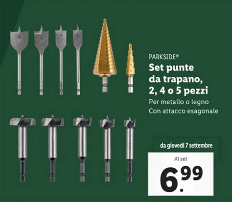 PARKSIDE Set Punte Da Trapano 2 4 O 5 Pezzi Offerta Di Lidl