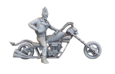 Nicolas Cage as Ghost Rider in GHOST RIDER Motorcycle | SCALE 3D WORLD